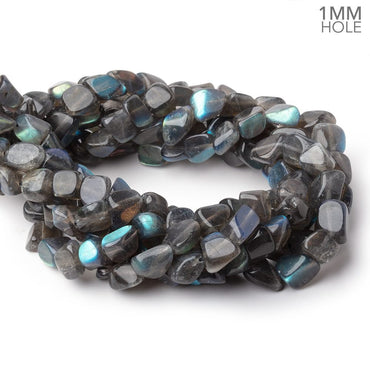 9x8-12x10mm Labradorite Plain Nugget 16 inch 41 Beads 1mm Hole (ONLINE ORDER ONLY)