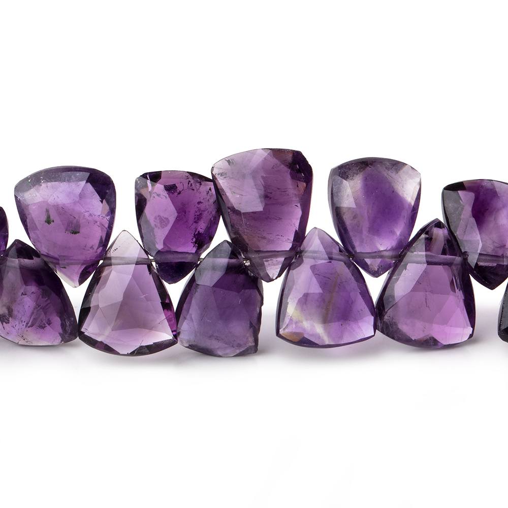 9x8-12x11mm Amethyst Faceted Triangle Beads 8 inch 44 pieces (ONLINE ORDER ONLY)