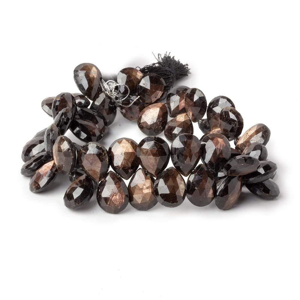 9x8-12x8mm Golden Sheen Sapphire faceted pear beads 8 inch 53 pieces AAA (ONLINE ORDER ONLY)