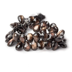 9x8-12x8mm Golden Sheen Sapphire faceted pear beads 8 inch 53 pieces AAA (ONLINE ORDER ONLY)