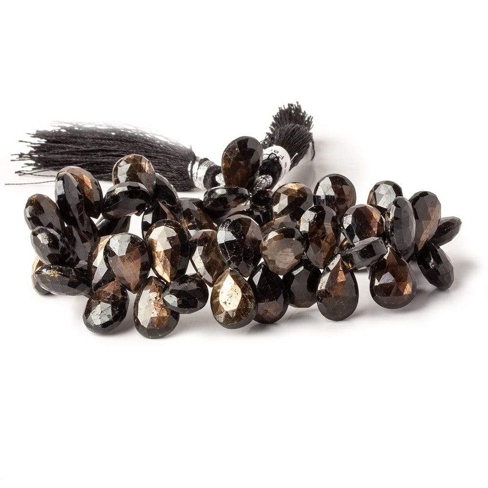 9x8-12x8mm Golden Sheen Sapphire faceted pear beads 8 inch 53 pieces AAA (ONLINE ORDER ONLY)