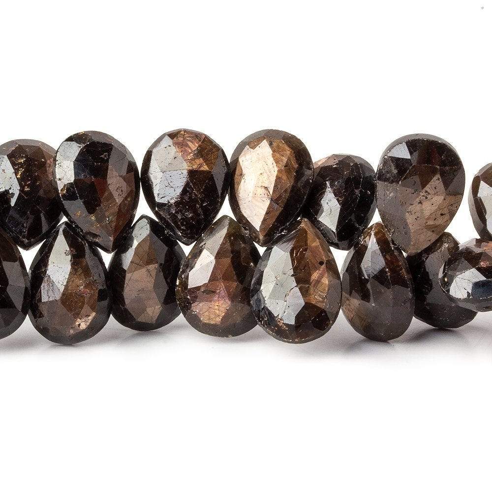 9x8-12x8mm Golden Sheen Sapphire faceted pear beads 8 inch 53 pieces AAA (ONLINE ORDER ONLY)