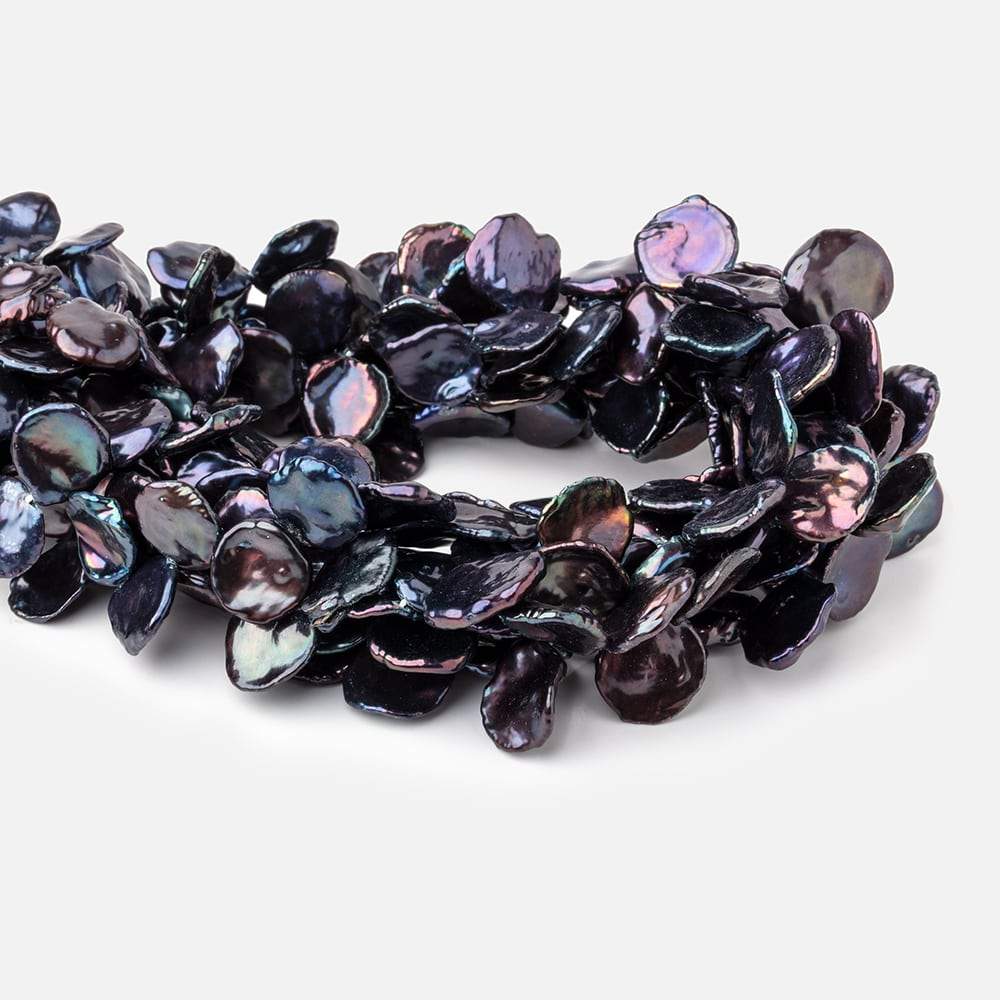 9x8-13x10mm Purple Peacock Top Drill Keshi Pearls 15 inch 50 pieces AAA (ONLINE ORDER ONLY)