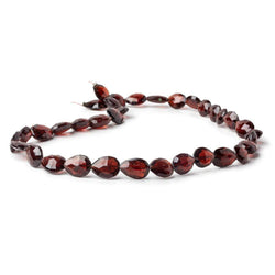 9x8-13x8mm Garnet Straight Drill Faceted Pears 16 inch 35 beads (ONLINE ORDER ONLY)