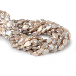 9x8-13x8mm Mystic Cream Moonstone faceted pears 14 inch 29 beads (ONLINE ORDER ONLY)