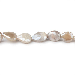 9x8-13x8mm Mystic Cream Moonstone faceted pears 14 inch 29 beads (ONLINE ORDER ONLY)