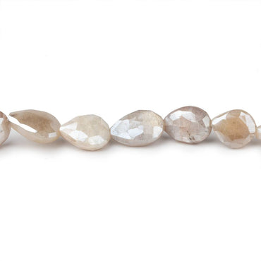 9x8-13x8mm Mystic Cream Moonstone faceted pears 14 inch 29 beads (ONLINE ORDER ONLY)