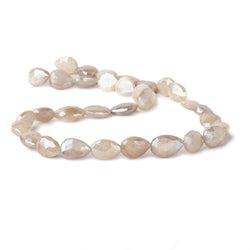 9x8-13x8mm Mystic Cream Moonstone faceted pears 14 inch 29 beads (ONLINE ORDER ONLY)