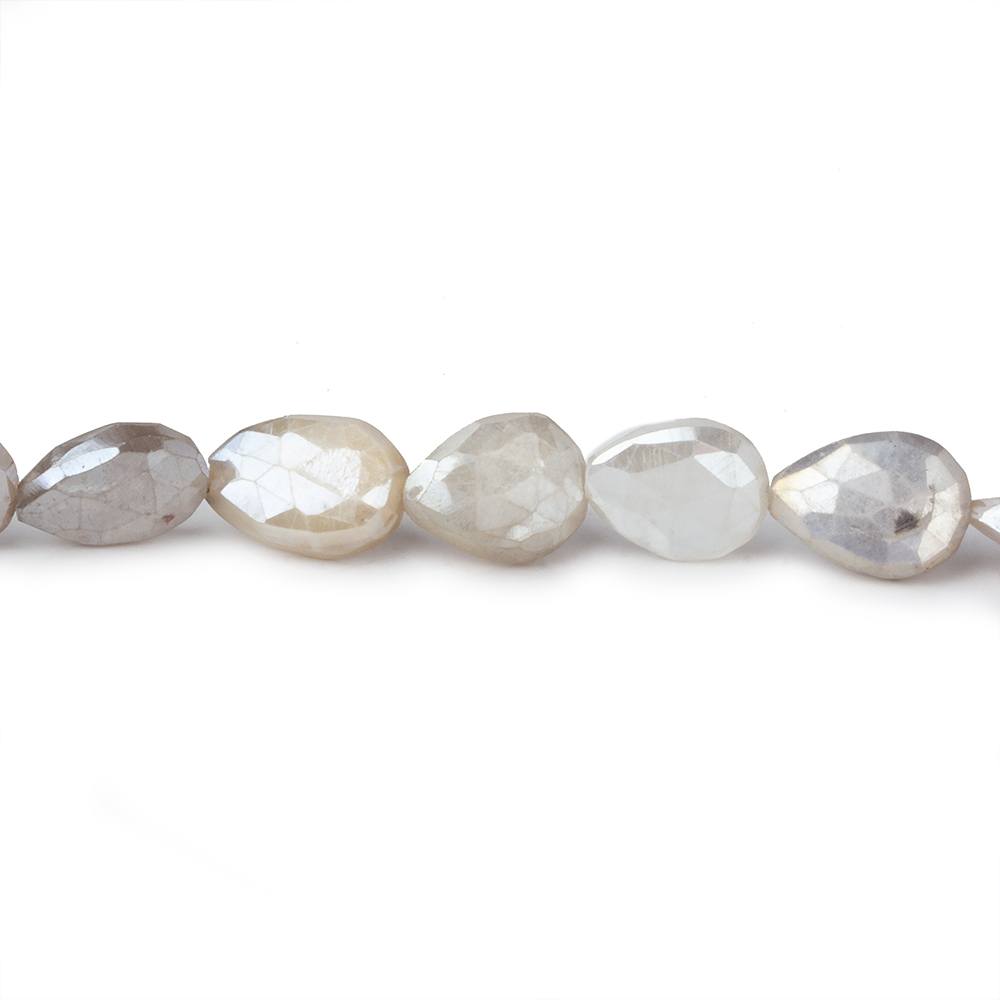 9x8-13x8mm Mystic Greyish Cream Moonstone faceted pears 14 inch 29 beads (ONLINE ORDER ONLY)