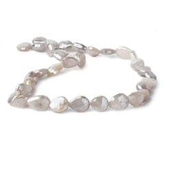 9x8-13x8mm Mystic Greyish Cream Moonstone faceted pears 14 inch 29 beads (ONLINE ORDER ONLY)