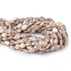 9x8-13x8mm Mystic Peach Moonstone faceted pears 14 inch 29 beads (ONLINE ORDER ONLY)