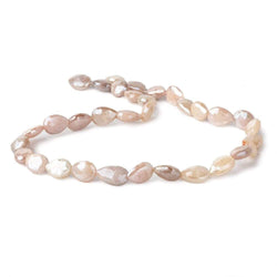 9x8-13x8mm Mystic Peach Moonstone faceted pears 14 inch 29 beads (ONLINE ORDER ONLY)