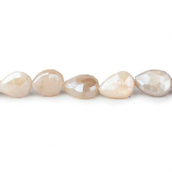 9x8-13x8mm Mystic Peach Moonstone faceted pears 14 inch 29 beads (ONLINE ORDER ONLY)