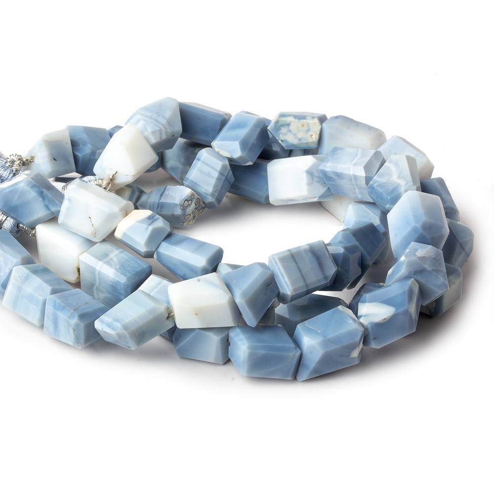 9x8-13x8mm Owyhee Denim Blue Opal faceted nugget beads 8 inch 16 pieces A (ONLINE ORDER ONLY)