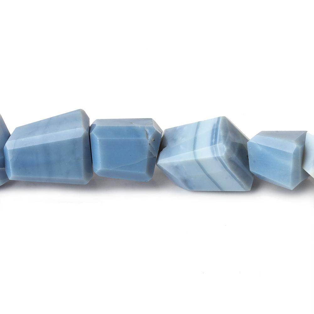 9x8-13x8mm Owyhee Denim Blue Opal faceted nugget beads 8 inch 16 pieces A (ONLINE ORDER ONLY)