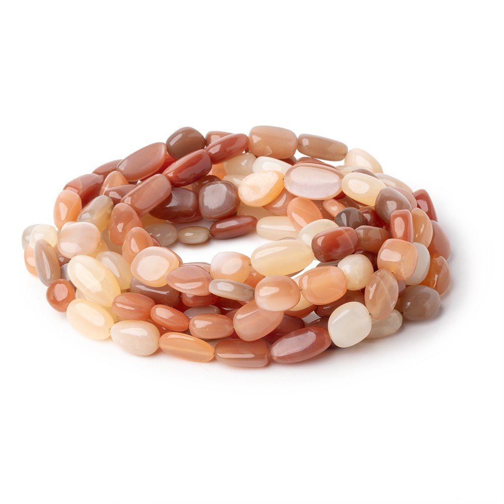 9x8-16x9mm Multi Color Moonstone Plain Nugget Beads 18 inch 36 pieces (ONLINE ORDER ONLY)