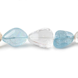 9x8-18x14mm Multi Color Beryl plain nugget beads 16 inch 33 pieces AA (ONLINE ORDER ONLY)