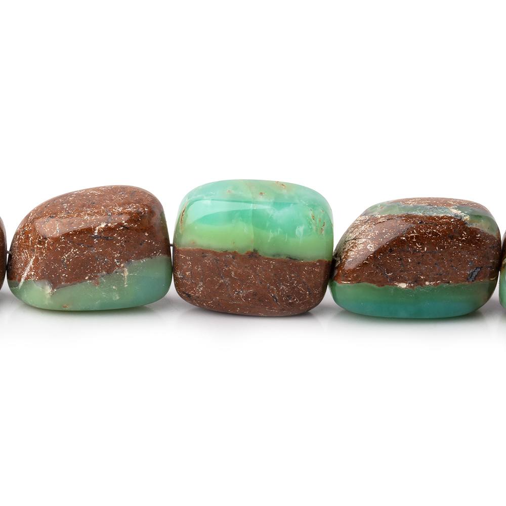 9x8-19.5x13mm Prase Opal Plain Nuggets with Matrix 19 inch 30 Beads (ONLINE ORDER ONLY)