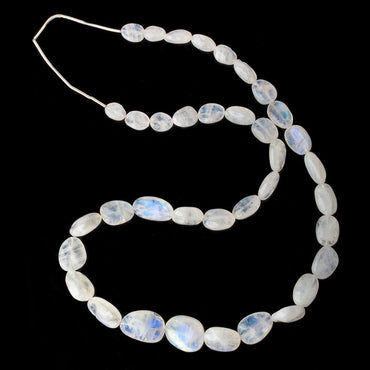 10x7-20x15mm Rainbow Moonstone carved nugget beads 19 inch 37 pieces A (ONLINE ORDER ONLY)