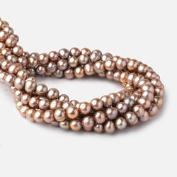 9x8mm Champagne Off Round Freshwater Pearls 16 inch 47 Beads (ONLINE ORDER ONLY)