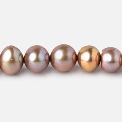 9x8mm Champagne Off Round Freshwater Pearls 16 inch 47 Beads (ONLINE ORDER ONLY)