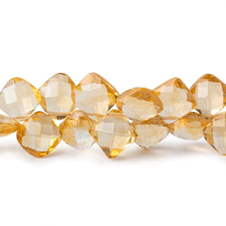 9x9-10x10mm Citrine Top Drilled Faceted Pillow Beads 8 inch 49 pieces AAA (ONLINE ORDER ONLY)