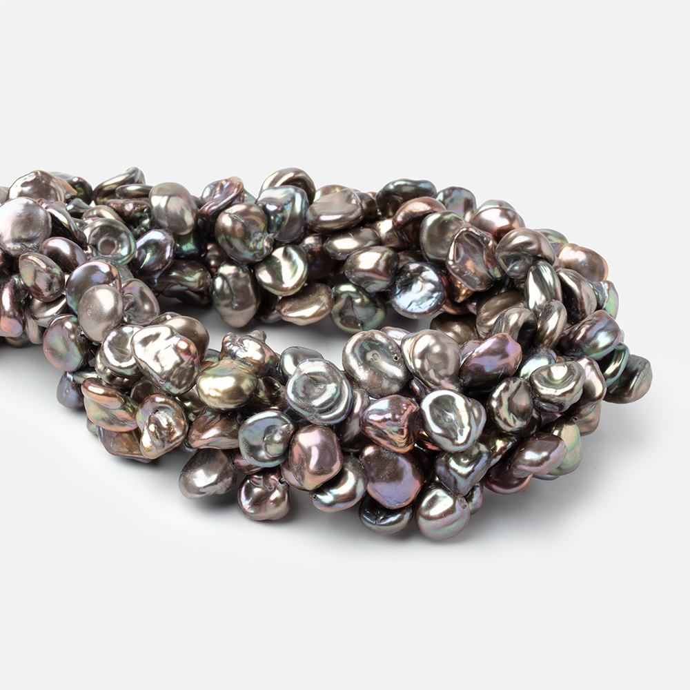 9x9-11x10mm Peacock Top Drill Keshi Freshwater Pearls 15 inch 56 Beads (ONLINE ORDER ONLY)