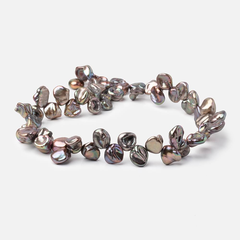 9x9-11x10mm Peacock Top Drill Keshi Freshwater Pearls 15 inch 56 Beads (ONLINE ORDER ONLY)