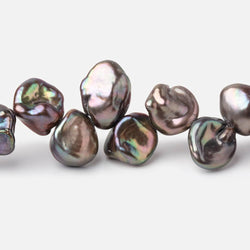 9x9-11x10mm Peacock Top Drill Keshi Freshwater Pearls 15 inch 56 Beads (ONLINE ORDER ONLY)