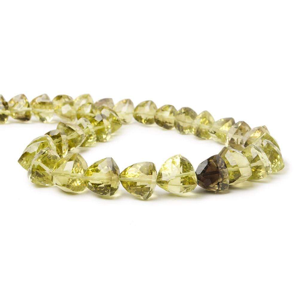 9x9-11x11mm Bi-colored Quartz Straight Drill Trillion 16 inch 41 pieces (ONLINE ORDER ONLY)