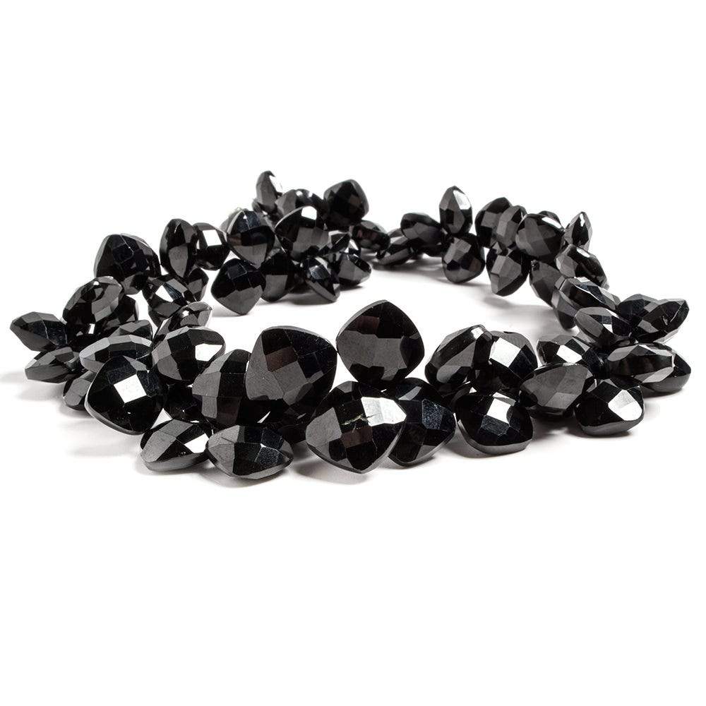 9x9-12x12mm Black Spinel Beads Corner Drilled Faceted Pillow 15 inch 89 pieces (ONLINE ORDER ONLY)