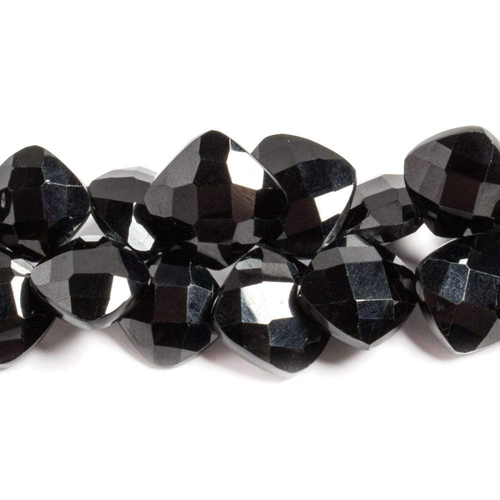 9x9-12x12mm Black Spinel Beads Corner Drilled Faceted Pillow 15 inch 89 pieces (ONLINE ORDER ONLY)