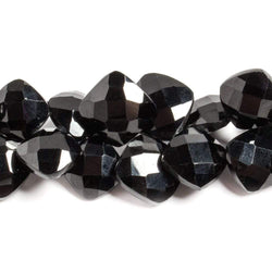 9x9-12x12mm Black Spinel Beads Corner Drilled Faceted Pillow 15 inch 89 pieces (ONLINE ORDER ONLY)