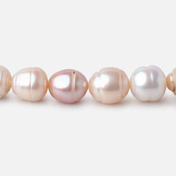 9x9-12x9mm Tri Color Baroque Freshwater Pearls 15.5 inch 35 Beads (ONLINE ORDER ONLY)