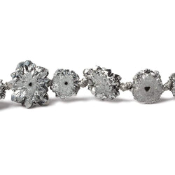 9x9-13x13mm Silver plated Solar Quartz slice beads 16 inch 27 pieces (ONLINE ORDER ONLY)