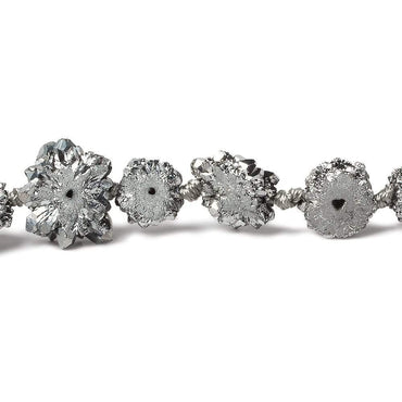 9x9-13x13mm Silver plated Solar Quartz slice beads 16 inch 27 pieces (ONLINE ORDER ONLY)