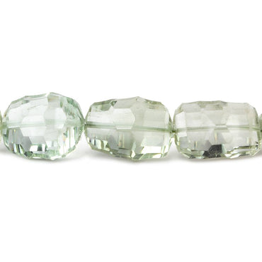 9x9-14x9mm Prasiolite concave faceted rectangles 14.5 inch 33 beads AAA (ONLINE ORDER ONLY)