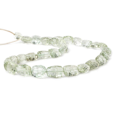 9x9-14x9mm Prasiolite concave faceted rectangles 14.5 inch 33 beads AAA (ONLINE ORDER ONLY)