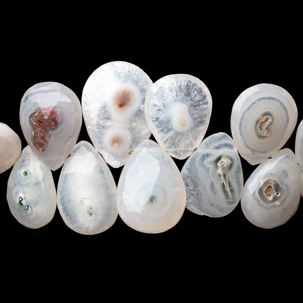 9x9-16x12mm Solar Quartz Faceted Heart & Pear Beads 8 inch 37 pieces (ONLINE ORDER ONLY)