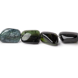9x9-17x10mm Multi Color Tourmaline Plain Nugget Beads 14.75 inch 32 pieces (ONLINE ORDER ONLY)