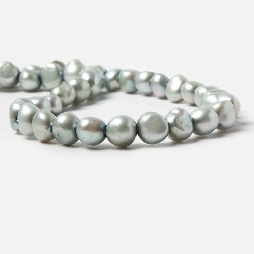 9x9.5-9.5x10.5mm Light Chambray Blue Baroque 2.5mm large hole Pearls 43 pcs (ONLINE ORDER ONLY)