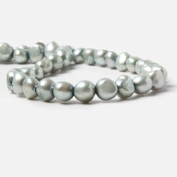 9x9.5-9.5x10.5mm Light Chambray Blue Baroque 2.5mm large hole Pearls 43 pcs (ONLINE ORDER ONLY)