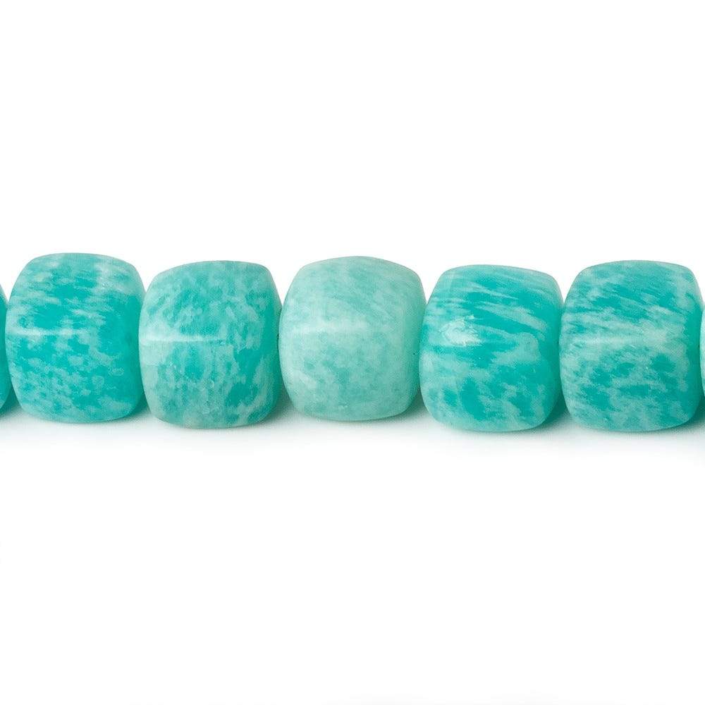 9x9mm Matte Amazonite plain cubes 7.5 inch 21 beads AA (ONLINE ORDER ONLY)
