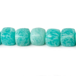 9x9mm Matte Amazonite plain cubes 7.5 inch 21 beads AA (ONLINE ORDER ONLY)
