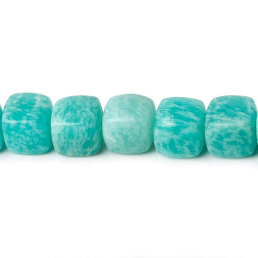 9x9mm Matte Amazonite plain cubes 7.5 inch 21 beads AA (ONLINE ORDER ONLY)