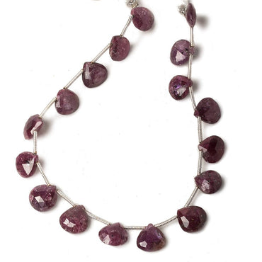 9x9mm Ruby Faceted Heart Beads 8 inch 17 pieces (ONLINE ORDER ONLY)