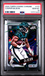 Graded 2024 Topps Cosmic Chrome Cooper DeJean #177 Rookie RC Football Card PSA 10 Gem Mint (ONLINE ORDER ONLY)