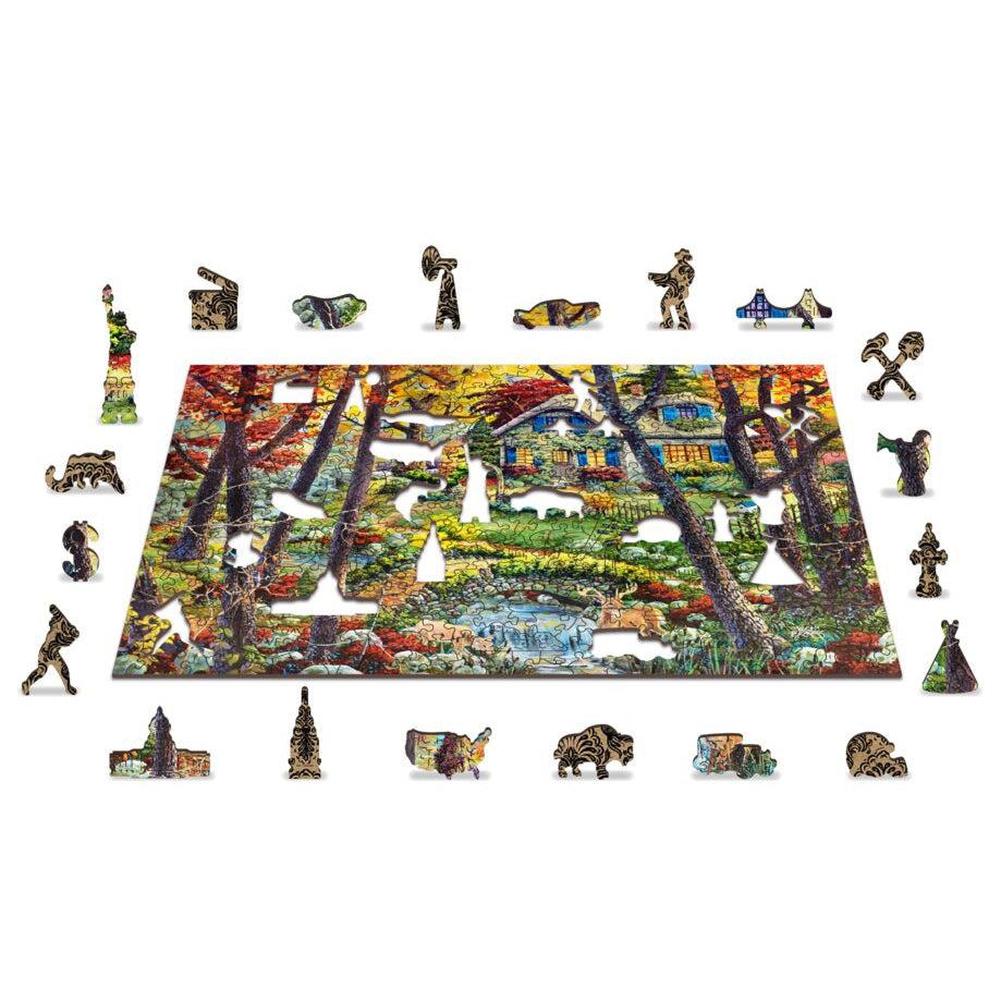 A Cottage in the Woods 400 Piece Wood Jigsaw Puzzle Wooden City (ONLINE ORDER ONLY)