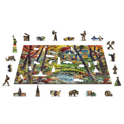 A Cottage in the Woods 400 Piece Wood Jigsaw Puzzle Wooden City (ONLINE ORDER ONLY)