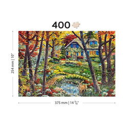 A Cottage in the Woods 400 Piece Wood Jigsaw Puzzle Wooden City (ONLINE ORDER ONLY)